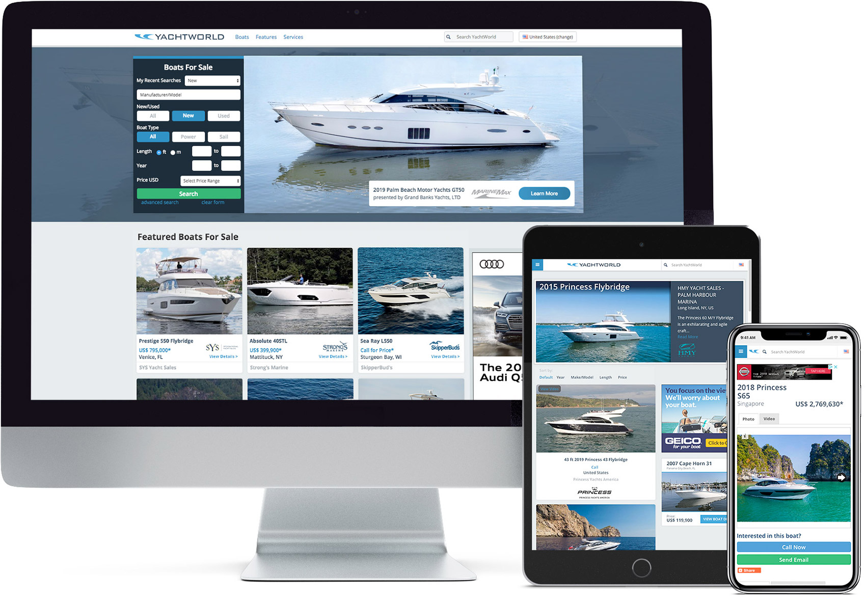YachtWorld website YachtWorld website