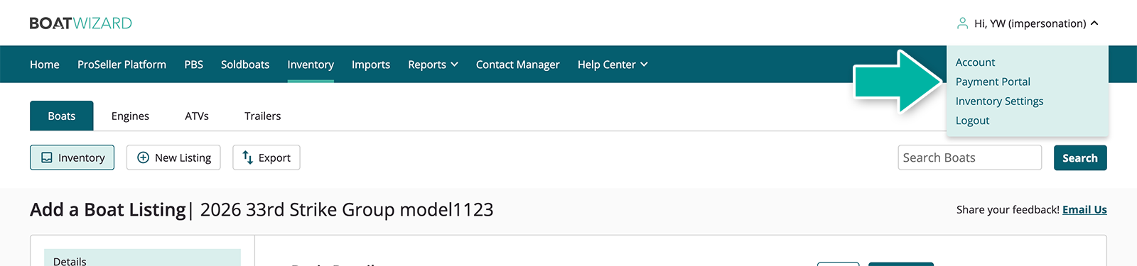Payment Portal screenshot