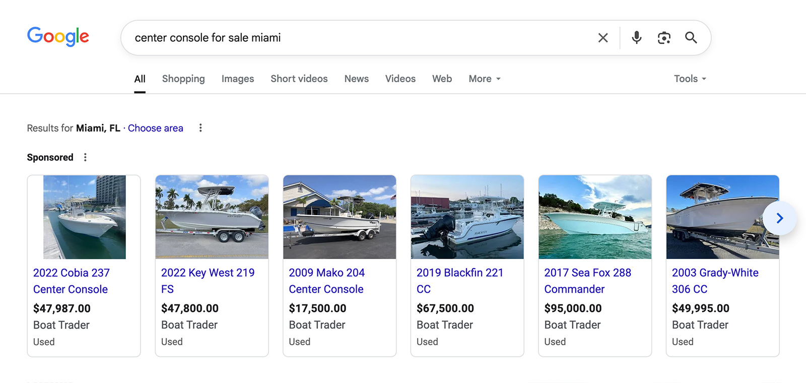 Google search results screenshot